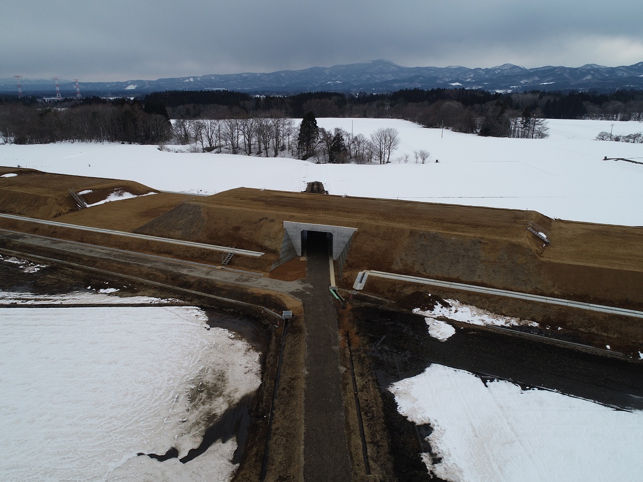 天間林蒼前地区道路改良工事