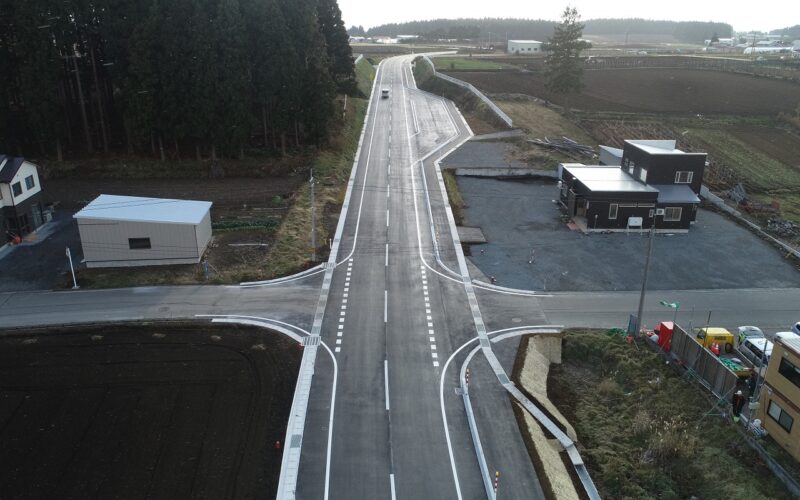 水喰上北町停車場線道路改良工事