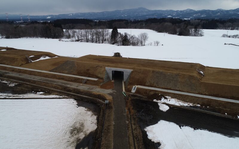 天間林蒼前地区道路改良工事